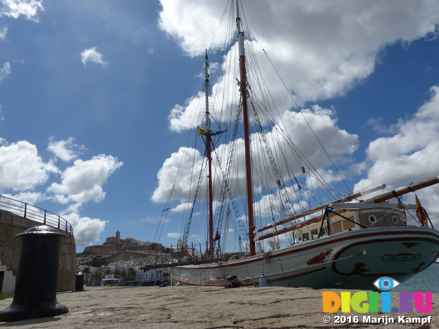 FZ028124 Old sailboat in Ibiza port